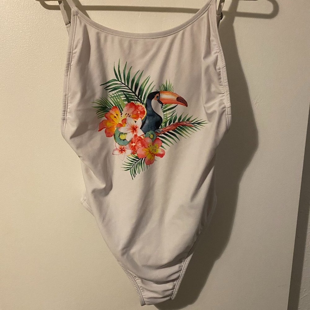 Tropical One Piece Swimsuit - Size L